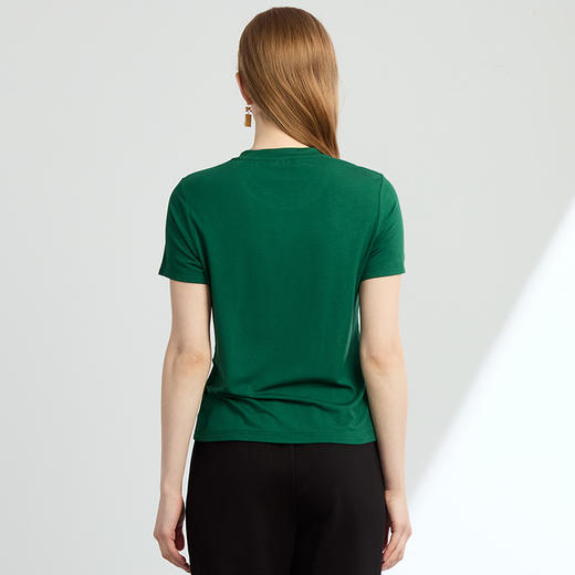 VIVIAN LIU薇薇安刘R2447312初秋女装新款时尚圆领不规则针织半袖 商品图1