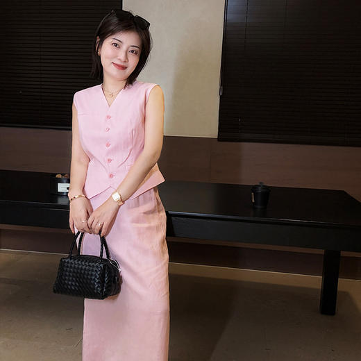 【现货】 良木礼春季亚麻套装半身裙(3666) 商品图1