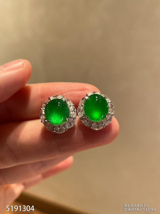 5191304，蛋面耳钉。具体价格微信咨询 商品图2