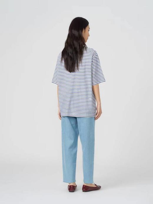 2楼素然环保棉条纹宽松T恤吊牌价795 商品图2