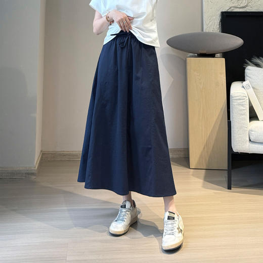 艺术气质长裙!2025抗皱钛金棉八片裁剪小A型夏季遮肉半身裙! 商品图3