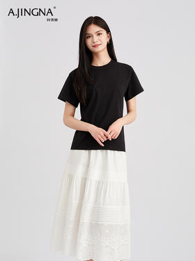 【精致耐穿】阿菁娜衣橱常青基础单品圆领T恤F30C301029