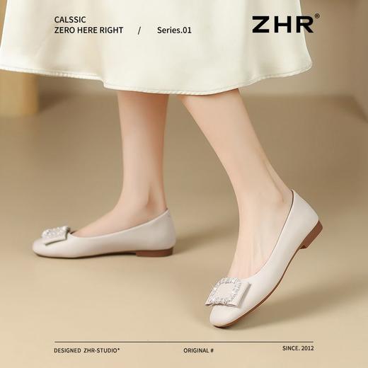 ZHR则则真皮一脚蹬单鞋软底豆豆鞋妈妈鞋2025新款气质百搭女鞋子 商品图7