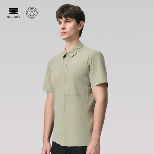 天石鹅铠甲户外短袖衬衣休闲舒适透气轻薄春夏男款G711 商品图1