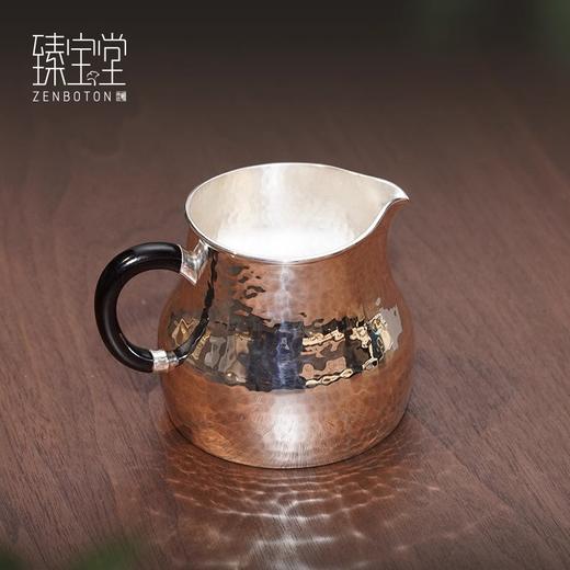 臻宝堂公道杯999纯银鹰嘴分茶器纯手工锤纹茶海匀杯家用功夫茶具满堂红公道杯 商品图1