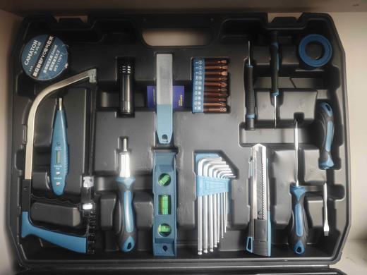 【货号02609】卡玛顿手动工具套盒27件套家用修车工具套装钳子扳手螺丝刀迷你锯 商品图2