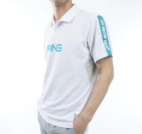 PING 高尔夫 男士夏季 男士短袖翻领Polo衫
