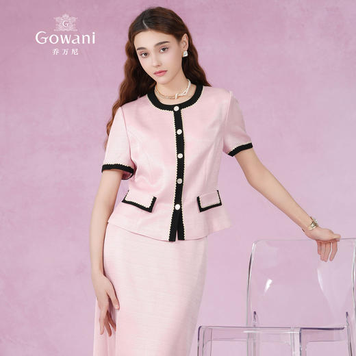 乔万尼小香风两件套气质高级感套装撞色设计EM2G842 商品图3