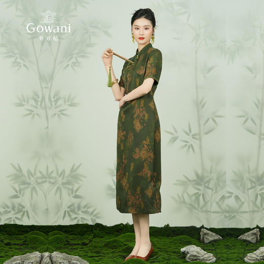 【繁花似锦】【香云纱】乔万尼24mm连衣裙真丝新中式旗袍设计EM2E775 商品图1