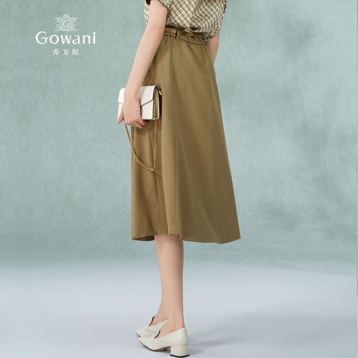 乔万尼新款半身裙中长款a字垂坠感显瘦百搭EM2D819 商品图4
