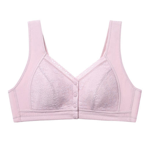 雀说 【2件】全罩杯纯棉内衣前扣无钢圈背心式文胸8086 商品图6