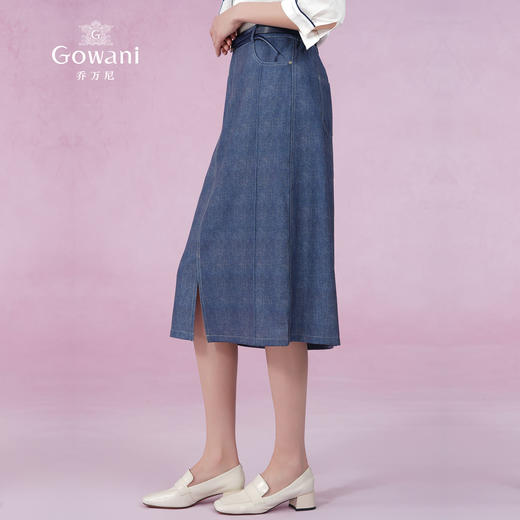 乔万尼牛仔裙新款a字裙休闲减龄EM2D870 商品图2