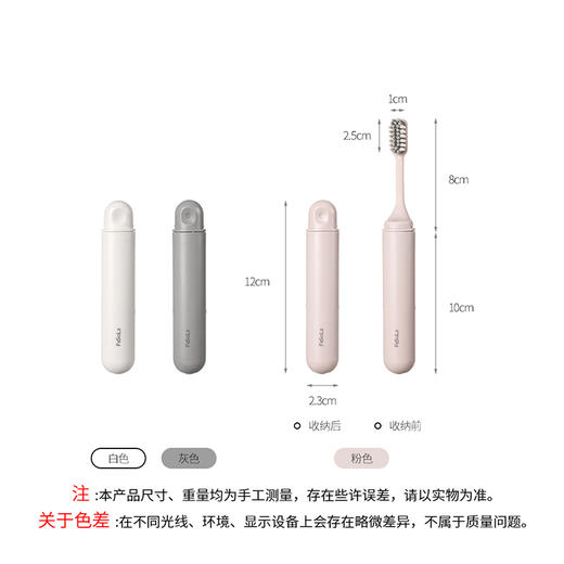 FaSoLa旅行牙刷套装洗漱牙刷外出携带旅行牙膏牙杯便携式洗漱神器 商品图9