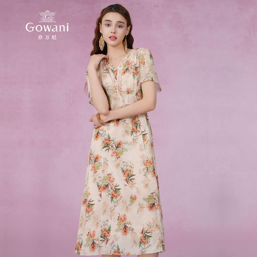 乔万尼南法度假风连衣裙桑蚕丝高端精致气质感EM2E790 商品图1