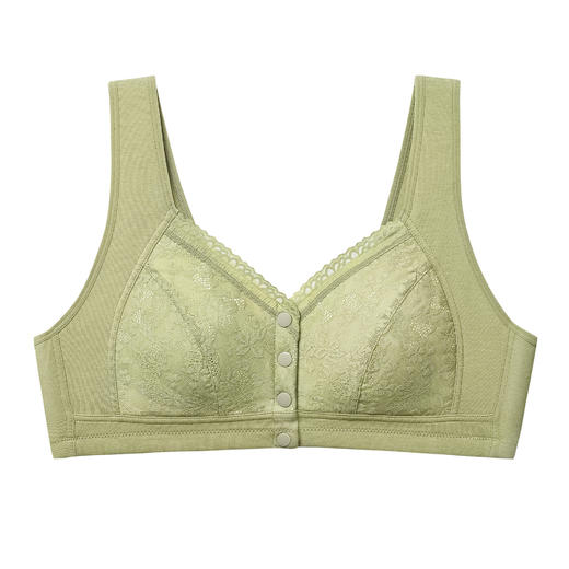 雀说 【2件】全罩杯纯棉内衣前扣无钢圈背心式文胸8086 商品图4