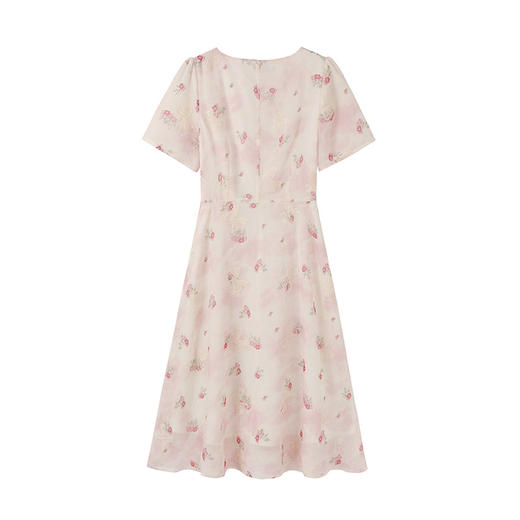 奢姿大码女装2025夏季减龄印花方领连衣裙胖妹妹绣花设计时尚裙子9952869756 商品图1