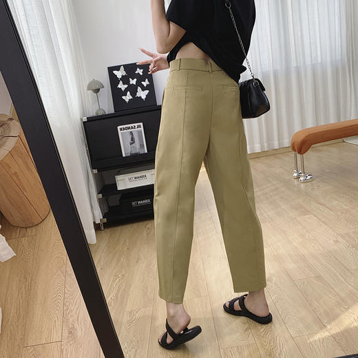抗皱工装裤女夏季薄款宽松九分休闲裤2025新款裤子显瘦萝卜哈伦裤 商品图0