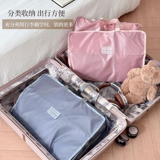 SOOKIE多格旅行袋 分类收纳 可折叠设计 灰色/粉色 商品图4