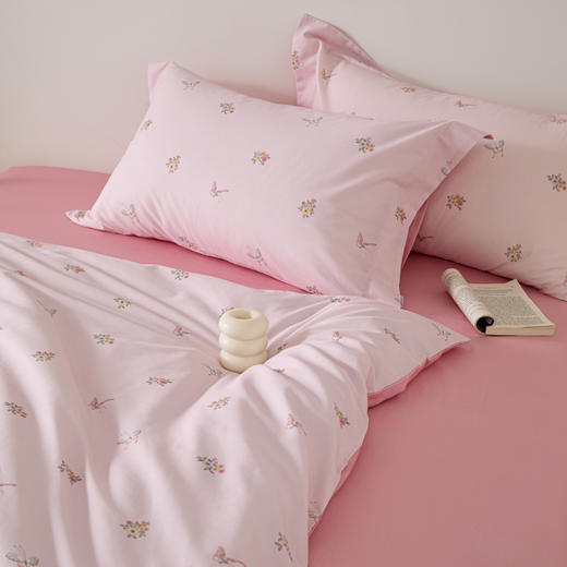 多喜爱/美眠康 100%全棉新疆斜纹印花四件套 杏花语/你好夏天/紫丁花开/粉枝蔓雨 商品图1