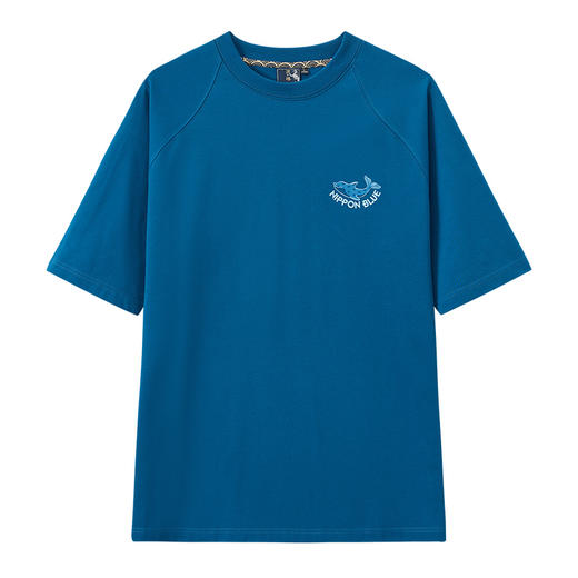 ONIARAI/鬼洗25春夏新品泥棒蓝微笑天使绣花短袖T恤男式 25NOB35 商品图3