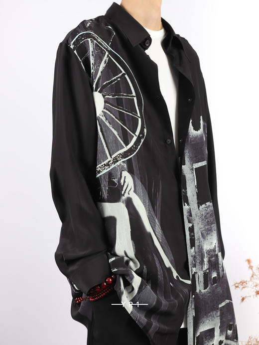 Yohji Yamamoto | 车轮印花不对称衬衫 商品图4