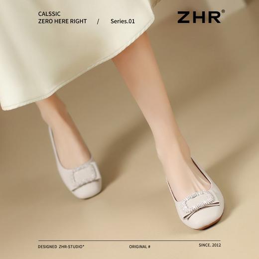 ZHR则则真皮一脚蹬单鞋软底豆豆鞋妈妈鞋2025新款气质百搭女鞋子 商品图3