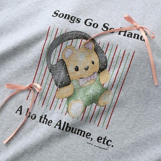 芬腾【带胸垫】睡衣女款夏纯棉薄款短袖长裤套头外穿空调家居服套装 商品图3