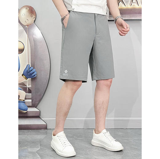 短裤男夏季五分裤子百搭休闲裤日系简约工装直筒橡筋中裤   YMXZ-901/D01* 商品图4