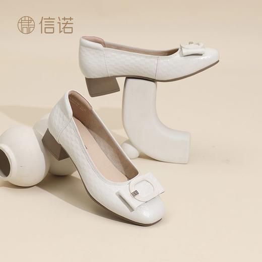 信诺舒适单鞋女2025新款女鞋真皮软底中年女士皮鞋通勤气质妈妈鞋5C5009-26 商品图6