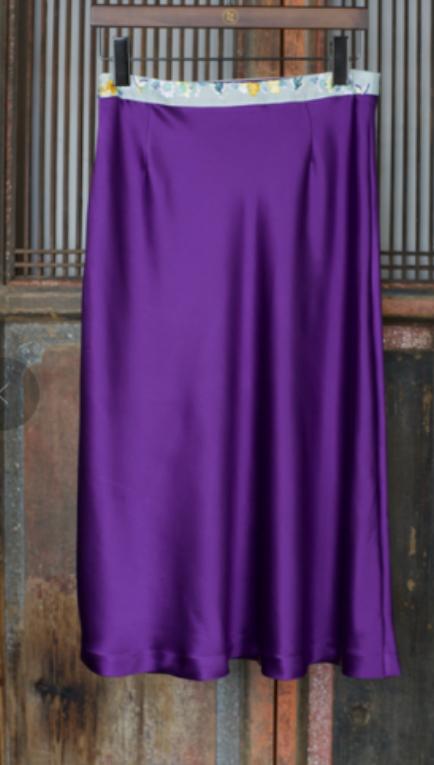 盛唐牡丹 |齐紫色重缎真丝手绣半裙 商品图0