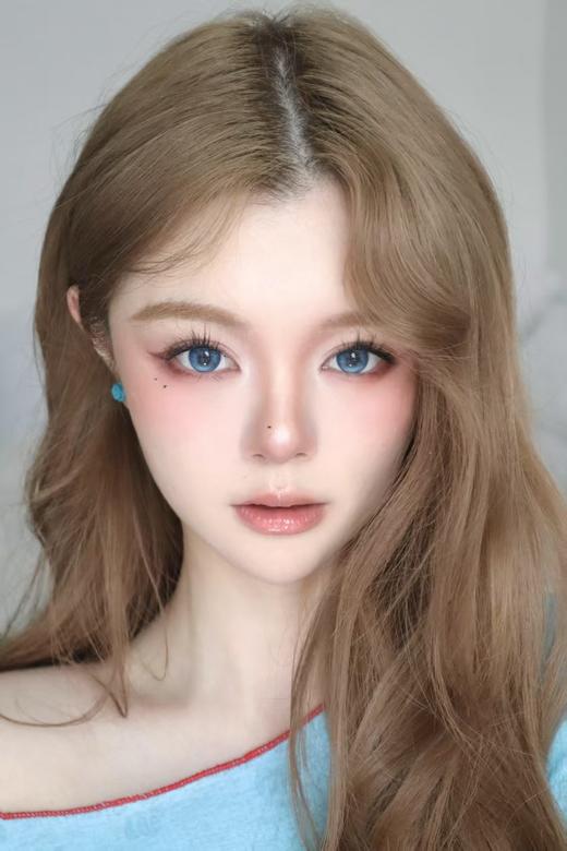 【中直径半年抛】LOVEIIKIRA-海岛微光 蓝-14.2mm【半年抛 0-1000度 含有525/575】 商品图2