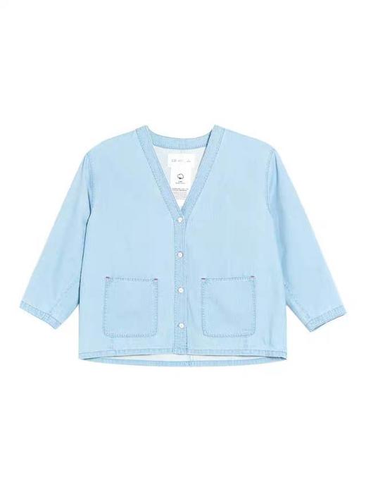 2楼素然环保棉薄牛仔V领开衫吊牌价1450 商品图3