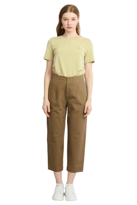 VIVIAN LIU A2515001梅春女装新款斜插兜显瘦连腰休闲老爹裤 商品图5