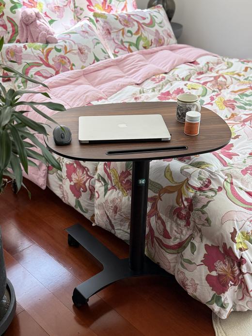 【土豆妈同款】实木气动升降桌可移动静音轮手动升降办公电脑桌讲台桌凯斯宝玛Migo 商品图5