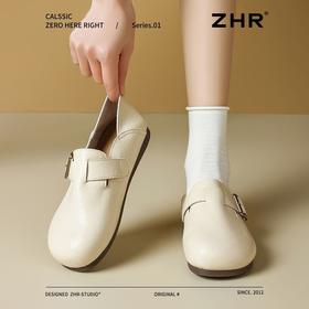 ZHR则则真皮勃肯鞋女2025春季一鞋两穿休闲女鞋超软轻便包头拖鞋