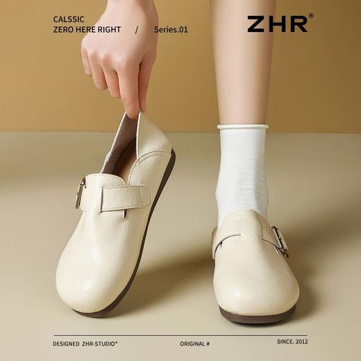 ZHR则则真皮勃肯鞋女2025春季一鞋两穿休闲女鞋超软轻便包头拖鞋 商品图0