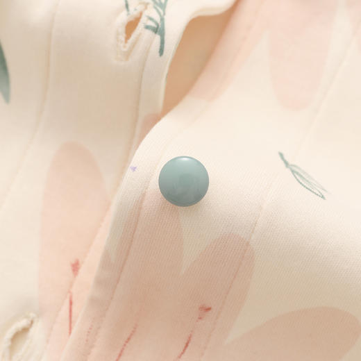 芬腾睡衣女款夏季纯棉短袖长裤薄款翻领开衫全棉可外穿家居服套装 商品图3