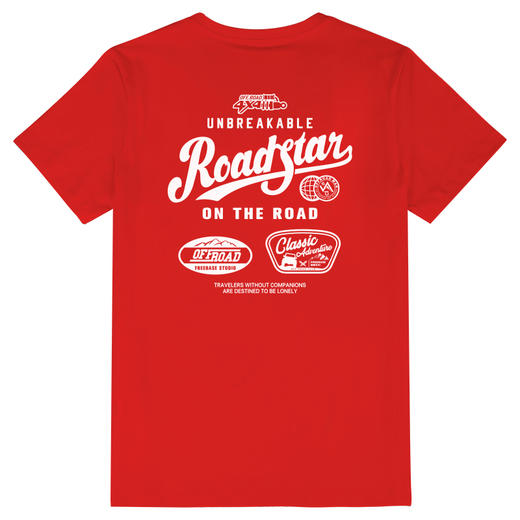 自由基地夏季新品公路越野标志风户外设计图案团队定制logo短袖t NMT-2227 商品图7