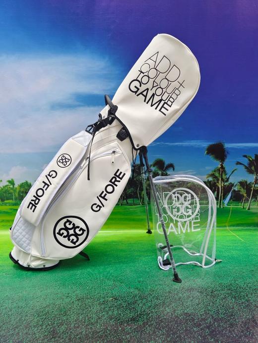 现货golf高尔夫球包新款男女通用PU皮支架包球包防水耐磨白色 商品图1