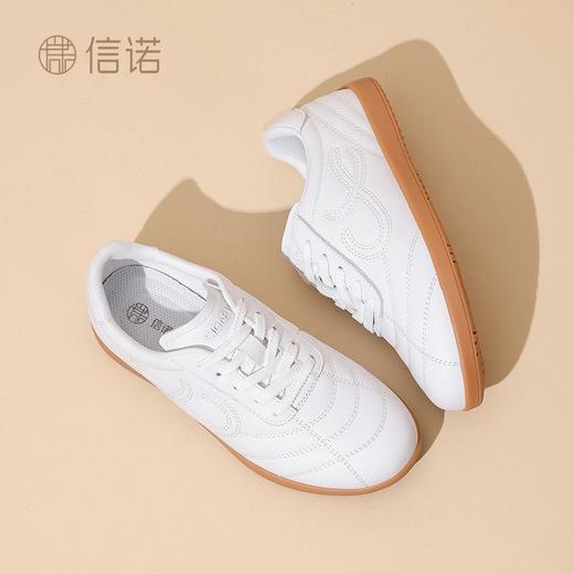 信诺正宗头层牛皮太极鞋女武术练功表演运动鞋真皮舒适软底散步鞋5C1655-8 商品图7