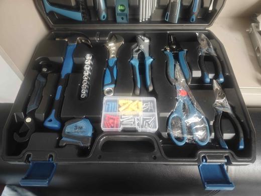 【货号02609】卡玛顿手动工具套盒27件套家用修车工具套装钳子扳手螺丝刀迷你锯 商品图3