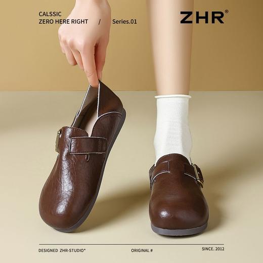 ZHR则则真皮勃肯鞋女2025春季一鞋两穿休闲女鞋超软轻便包头拖鞋 商品图7