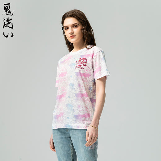 ONIARAI/鬼洗25春夏新品鱼姬夏色万华镜满版短袖T恤女 J850204 商品图1