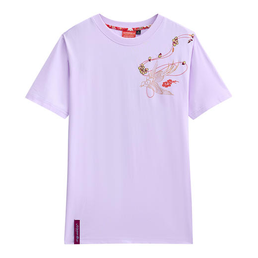 ONIARAI/鬼洗25春夏新品百福信使鸟刺绣宽松女式T恤 25NOB21 商品图3