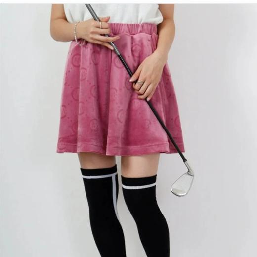 CECIL McBEE green 高尔夫女士 丝绒缎面短裙 松紧腰半身裙 垂坠感 商品图8