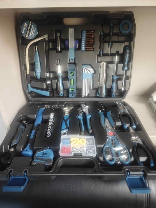 【货号02609】卡玛顿手动工具套盒27件套家用修车工具套装钳子扳手螺丝刀迷你锯 商品图1