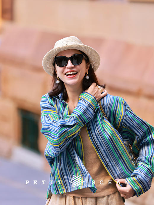 PETIT SCHAN小闪 CLO#790 Little Sunshine 小阳光 苎麻棉圆领针织背心 商品图6