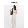 VIMAGE纬漫纪夏季新款气质方领时尚百搭显瘦纯色无袖短款上衣V2103731 商品缩略图2