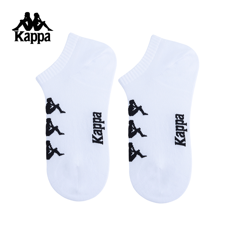 Kappa卡帕背靠背运动袜男女款2025新款夏季透气跑步短筒袜子船袜K0FX8WC09