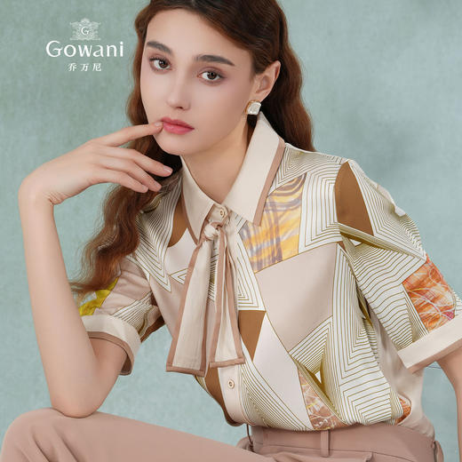 乔万尼新款短袖衬衫19mm真丝EM2C732 商品图2